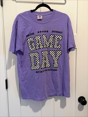 Comfort Colors Purple GAME DAY Graphic Tee - Men's Short Sleeve